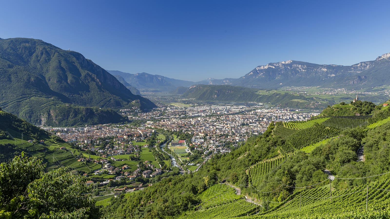 Vista su Bolzano dall'Hotel Hanny